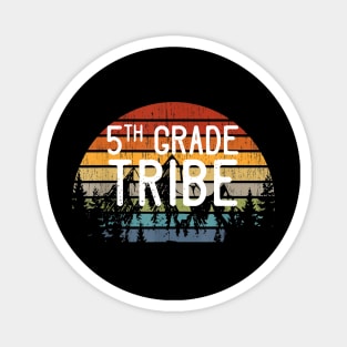 Fifth Grade Tribe Teacher Student Team 5th Grade Retro Magnet